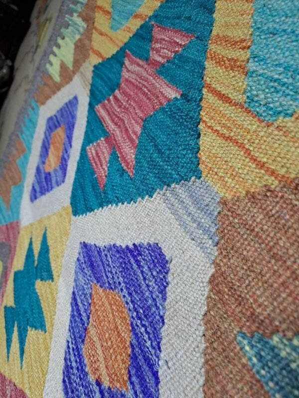 Extra long vintage handmade afghan kilim runner 490x76cm. - Image 3