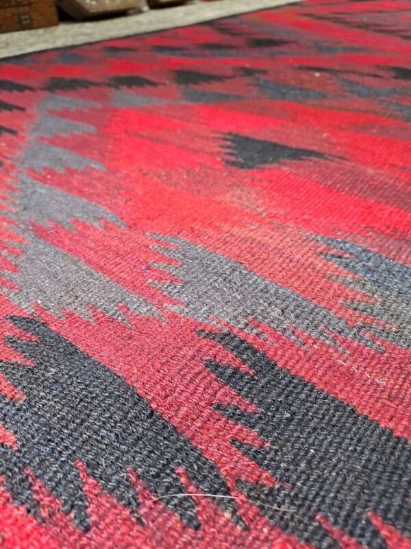 Vintage handmade Afghan belouch kilim. Good quality Tribal piece. 139x370cm - Image 3