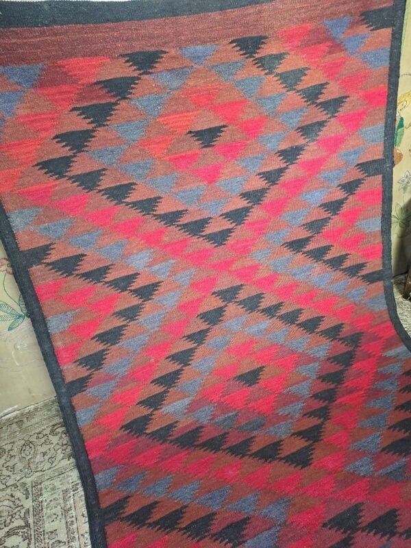 Vintage handmade Afghan belouch kilim. Good quality Tribal piece. 139x370cm - Image 4