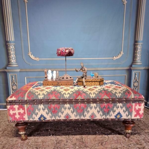 kilim storage ottoman
